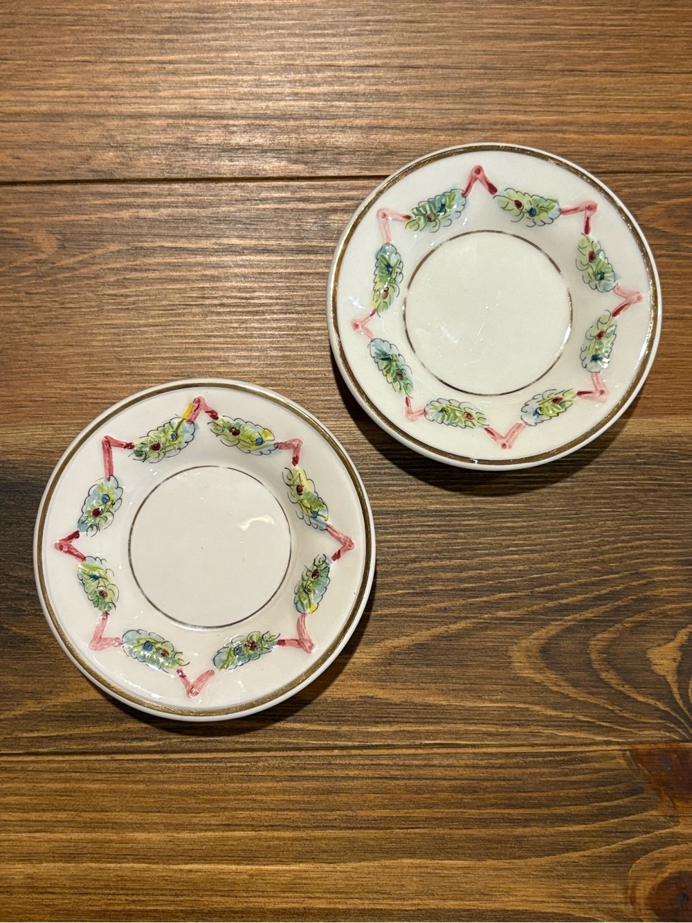R. Capodimonte MAS Italy 2 saucer trinket dishes wall plates